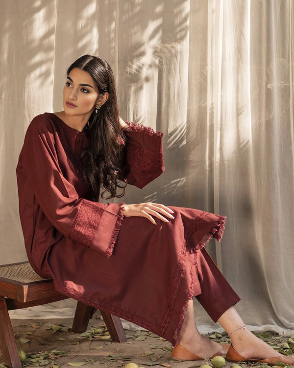 Deep Maroon Outfit